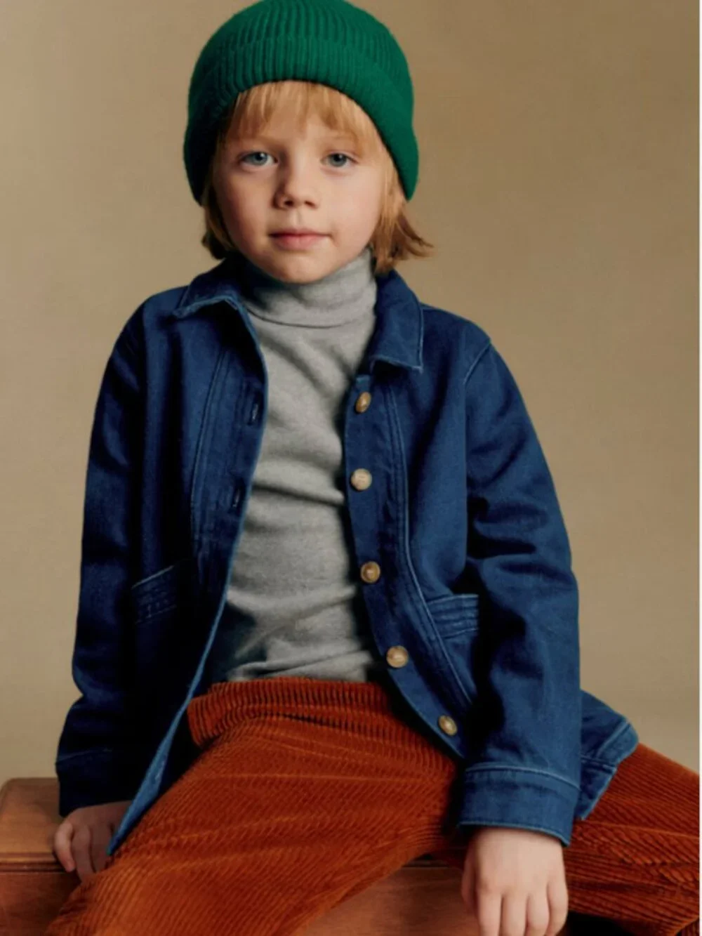 Sézane Kids Denim Chore Jacket - Size 8A (Worn & Loved)